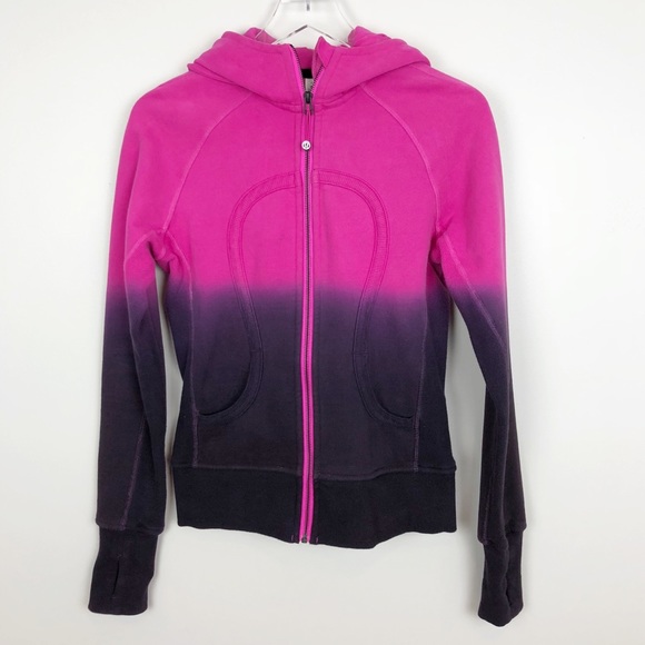 lululemon athletica Tops - Lululemon | Ombré Dip Dye Scuba Hoodie Zip Up 6